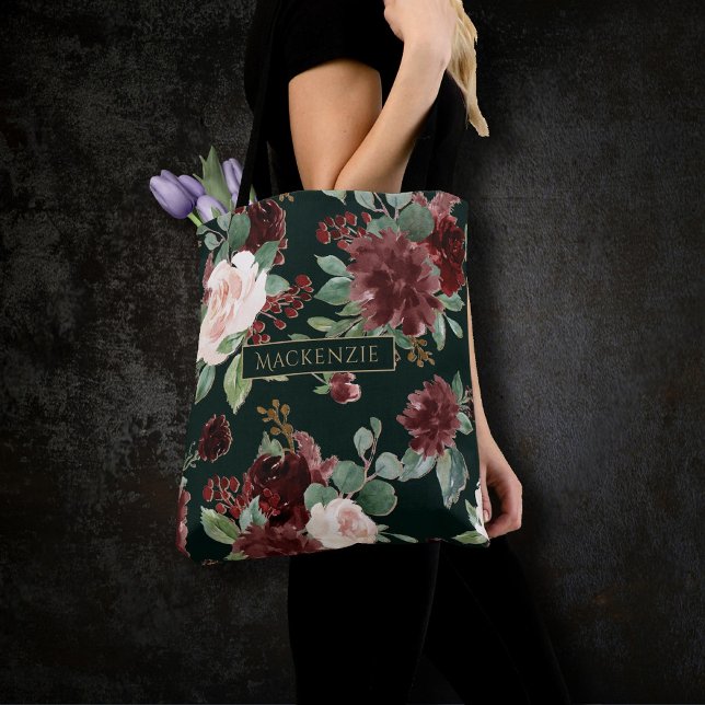 Rustic Bloom | Terracotta and Marsala Red Custom Tote Bag (Creator Uploaded)