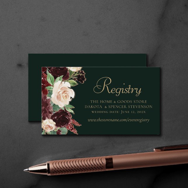 Rustic Bloom | Terracotta and Marsala Red Website Enclosure Card (Creator Uploaded)