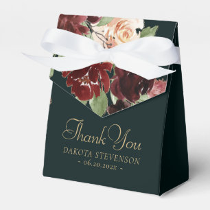 Rustic Bloom Terracotta Marsala Love and Thanks Favour Box