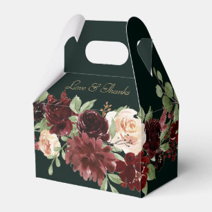 Rustic Bloom Terracotta Marsala Love and Thanks Favour Box