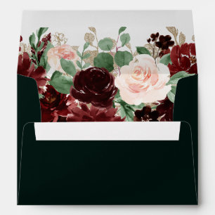 Rustic Bloom   Terracotta Marsala Return Address Envelope