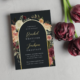 Rustic Bloom Watercolor Floral Arch Wedding