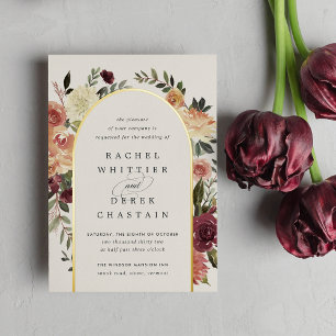 Rustic Bloom Watercolor Floral Arch Wedding