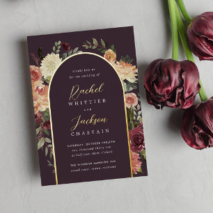 Rustic Bloom Watercolor Floral Arch Wedding
