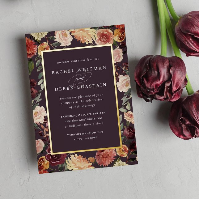Rustic Bloom Watercolor Floral Frame Wedding (Creator Uploaded)
