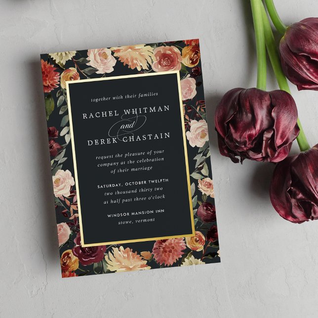 Rustic Bloom Watercolor Floral Frame Wedding (Creator Uploaded)