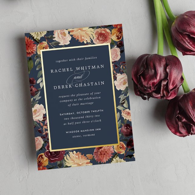 Rustic Bloom Watercolor Floral Frame Wedding (Creator Uploaded)