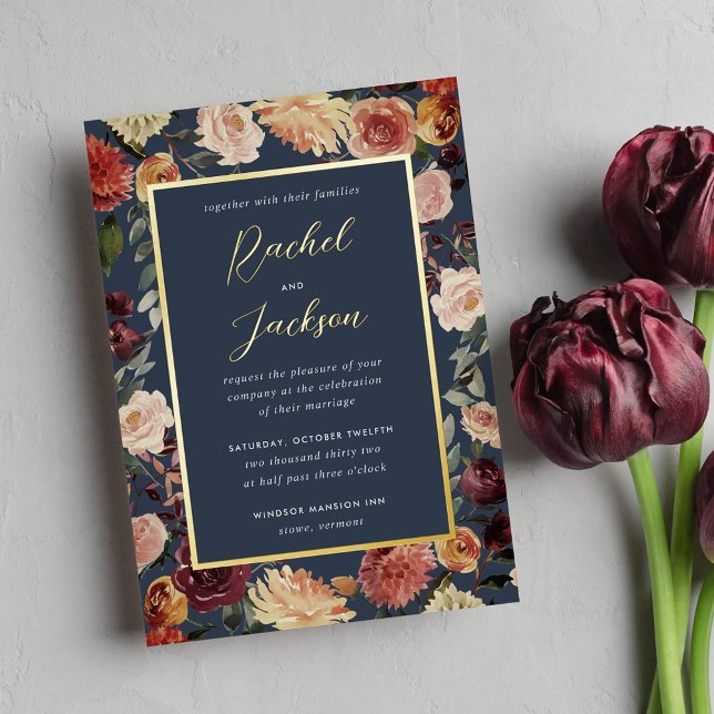 Rustic Bloom Watercolor Floral Frame Wedding (Creator Uploaded)