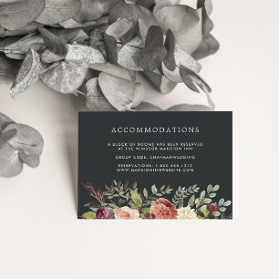 Rustic Bloom   Wedding Hotel Accommodation Enclosure Card