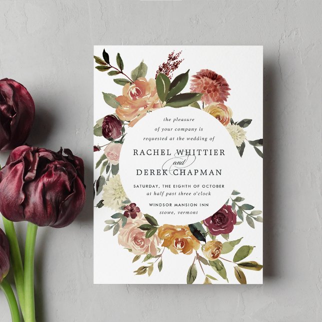 Rustic Bloom Wedding Invitation (Creator Uploaded)