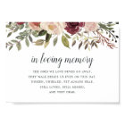 Rustic Bloom Wedding Memorial Sign