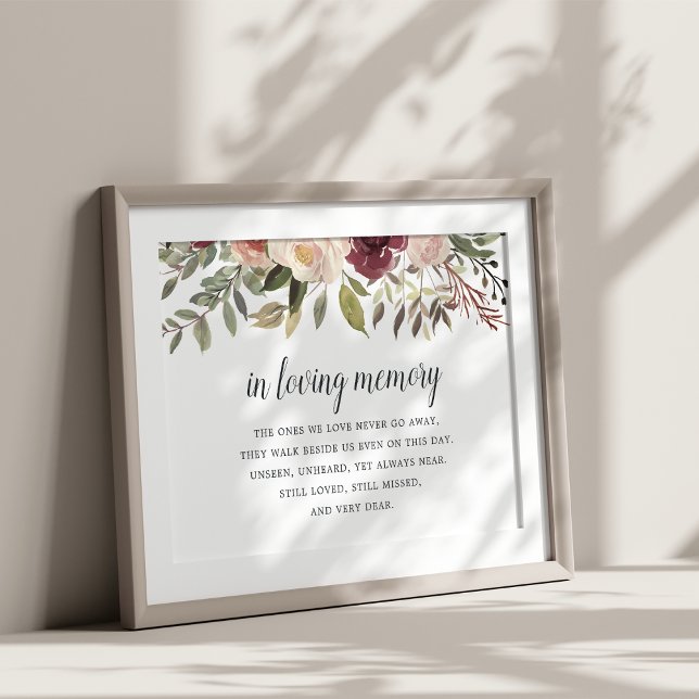 Rustic Bloom Wedding Memorial Sign (Creator Uploaded)