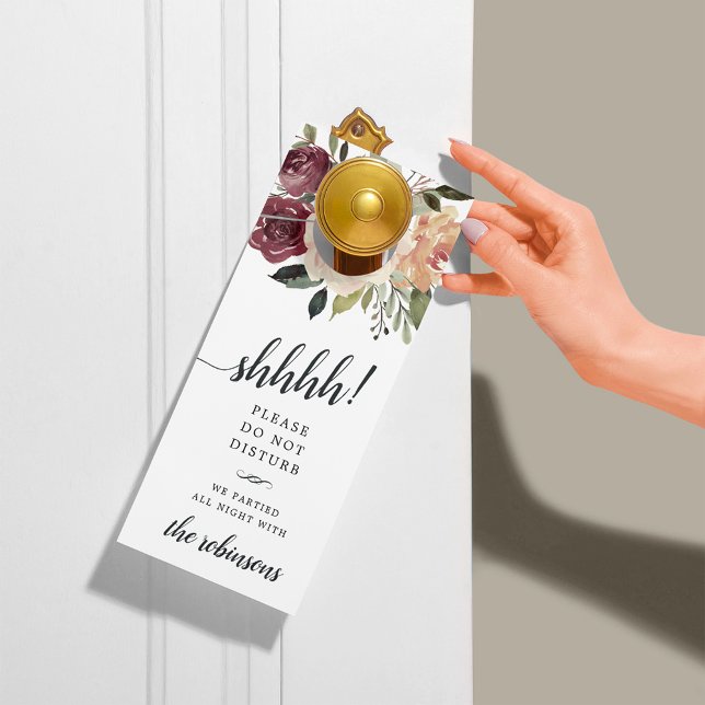Rustic Bloom Wedding Welcome/Do Not Disturb Door Hanger (Creator Uploaded)