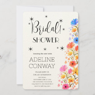 Rustic Blooms & Bridal Dreams Invitation