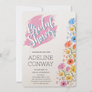 Rustic Blooms & Bridal Dreams Invitation