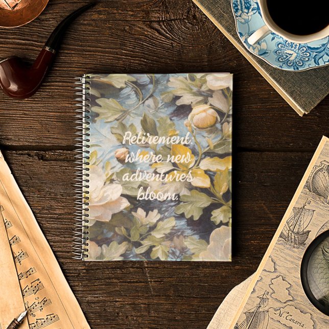 Rustic Blooms Custom Retirement Gifts for Her Notebook (Rustic Blooms Custom Retirement Gifts for Her)