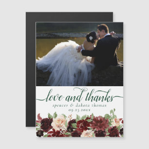 Rustic Blooms Terracotta Photo Thank You Magnet