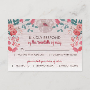 Rustic Blossom 3.5" x 5" RSVP Response Cards
