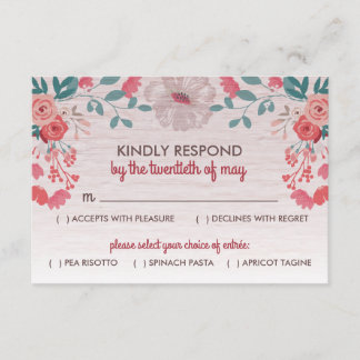 Rustic Blossom 3.5" x 5" RSVP Response Cards
