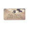 rustic blue address label with string lights