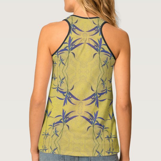 Rustic Blue and Yellow Tank Top