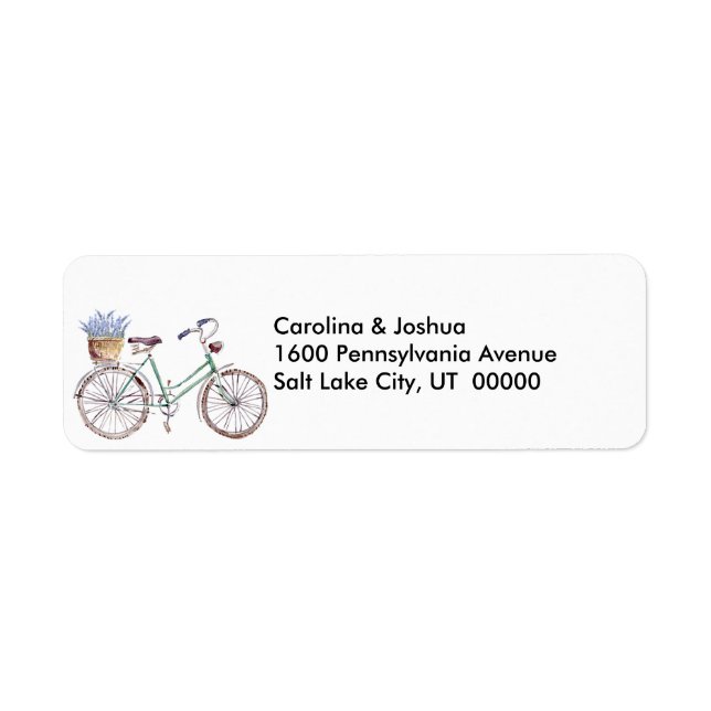 Rustic Blue Bicycle Lavender Floral (Front)