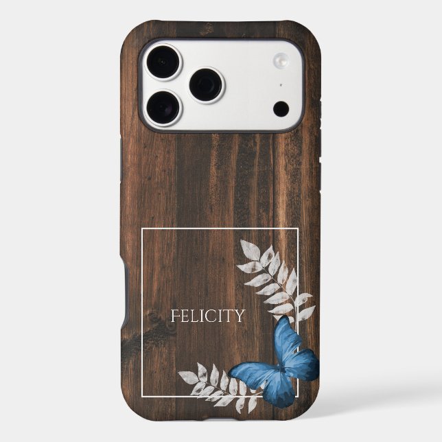 Rustic Blue Butterfly (Back)