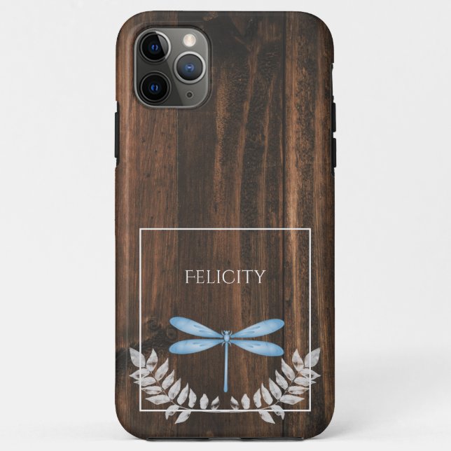Rustic Blue Dragonfly Case-Mate iPhone Case (Back)