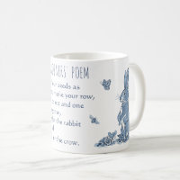 Rustic Blue Gardener's Poem Rabbit Crow Vintage