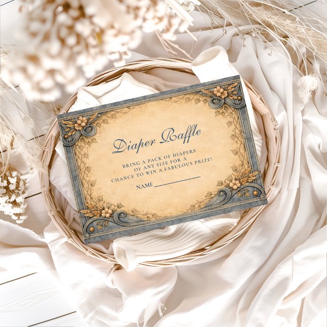 Rustic Blue Jeans Diapper Raffle Enclosure Card (Creator Uploaded)