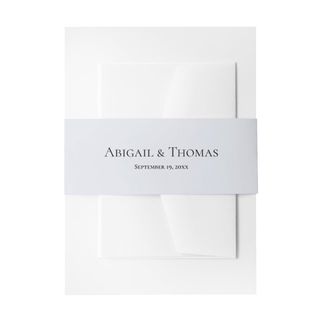 Rustic Blue Mountain Invitation Belly Band (Front Example)