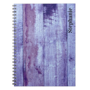 Rustic Blue Stained Barn Wood - Personalised Notebook