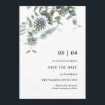 Rustic Blue Thistle Floral Save the Date Invitation<br><div class="desc">Rustic Blue Thistle Floral Save the Date Invitation Can be fully customised to suit your needs. © Gorjo Designs via Zazzle. // Looking for matching items? Other stationery from the set available in the ‘collections’ section of my store. // Need help customising your design? Got other ideas? Feel free to...</div>