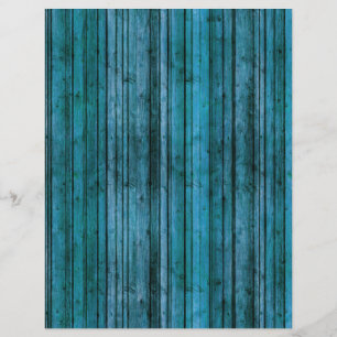 Rustic Blue Wood Craft Paper