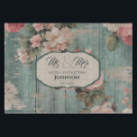 Rustic Blue Wood Floral Personalised Wedding Gift Cutting Board<br><div class="desc">Celebrate the newlyweds with this stunning Rustic Blue Wood Floral Personalised Wedding Gift Cutting Board. This beautiful serving tray doubles as a cheese board and adds a touch of charm to any kitchen decor. Easy to personalise with bride and groom's names and established year. Makes a perfect wedding gift for...</div>