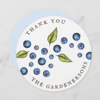 Rustic Blueberry Thank You  Invitation