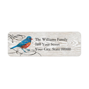 Rustic Bluebird Return Address