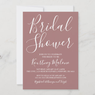 Rustic Blush Bridal Shower Invitation