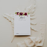 Rustic Blush Burgundy Floral Calligraphy Wedding Advice Card<br><div class="desc">This rustic blush burgundy floral calligraphy wedding advice card is perfect for a simple wedding. The design features pink, blush, red, burgundy and bordo watercolor flowers with green foliage. These cards are perfect for a wedding, bridal shower, baby shower, graduation party & more. Personalise the cards with the names of...</div>