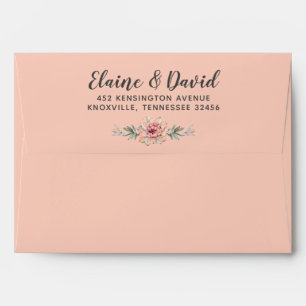 Rustic Blush Cacti Botanical Nature Desert Wedding Envelope
