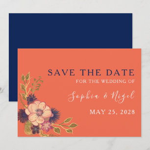 Rustic Blush Floral Wedding Save The Date