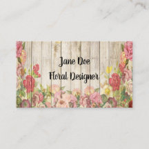 Rustic Boards and Roses Business Card
