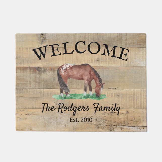 Rustic Boards Appaloosa Horse Door Mat (Front)