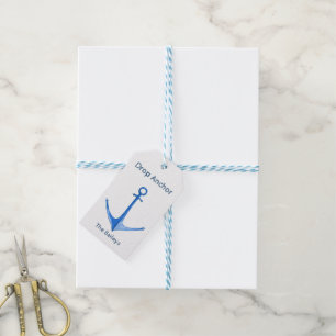 Rustic Boat Anchor Nautical Gift Tag