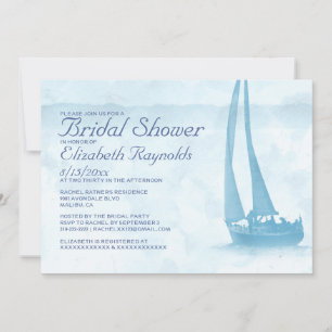 Rustic Boat Bridal Shower Invitations