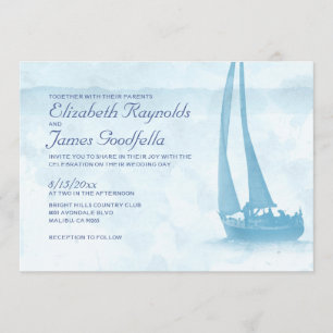 Rustic Boat Wedding Invitations