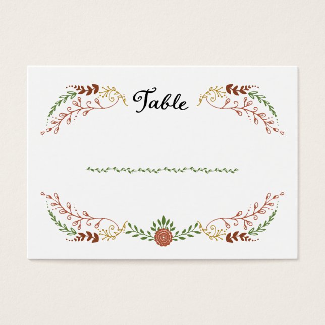 Rustic Bohemian Autumn Floral Wreath Wedding (Front)