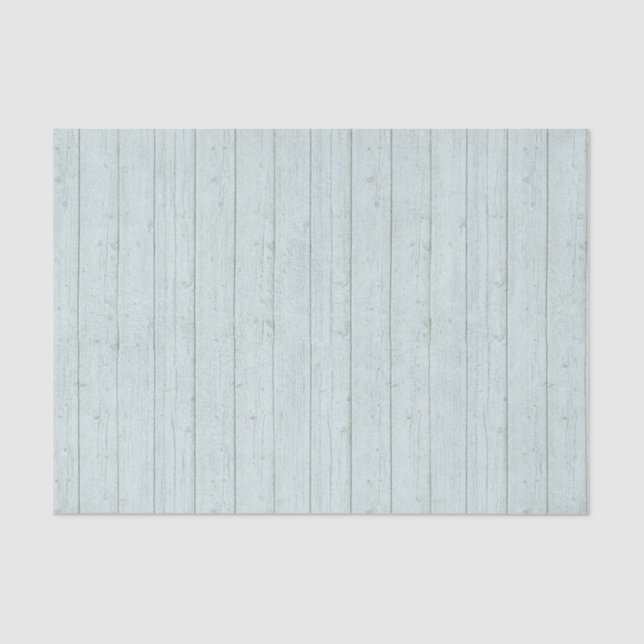 Rustic Bohemian Blue Wood Natural Pallet Boards Tissue Paper (Front)