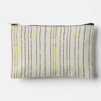 Rustic bohemian Contemporary lines dots minimalist Accessory Pouch