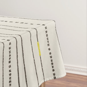 Rustic bohemian Contemporary lines dots minimalist Tablecloth